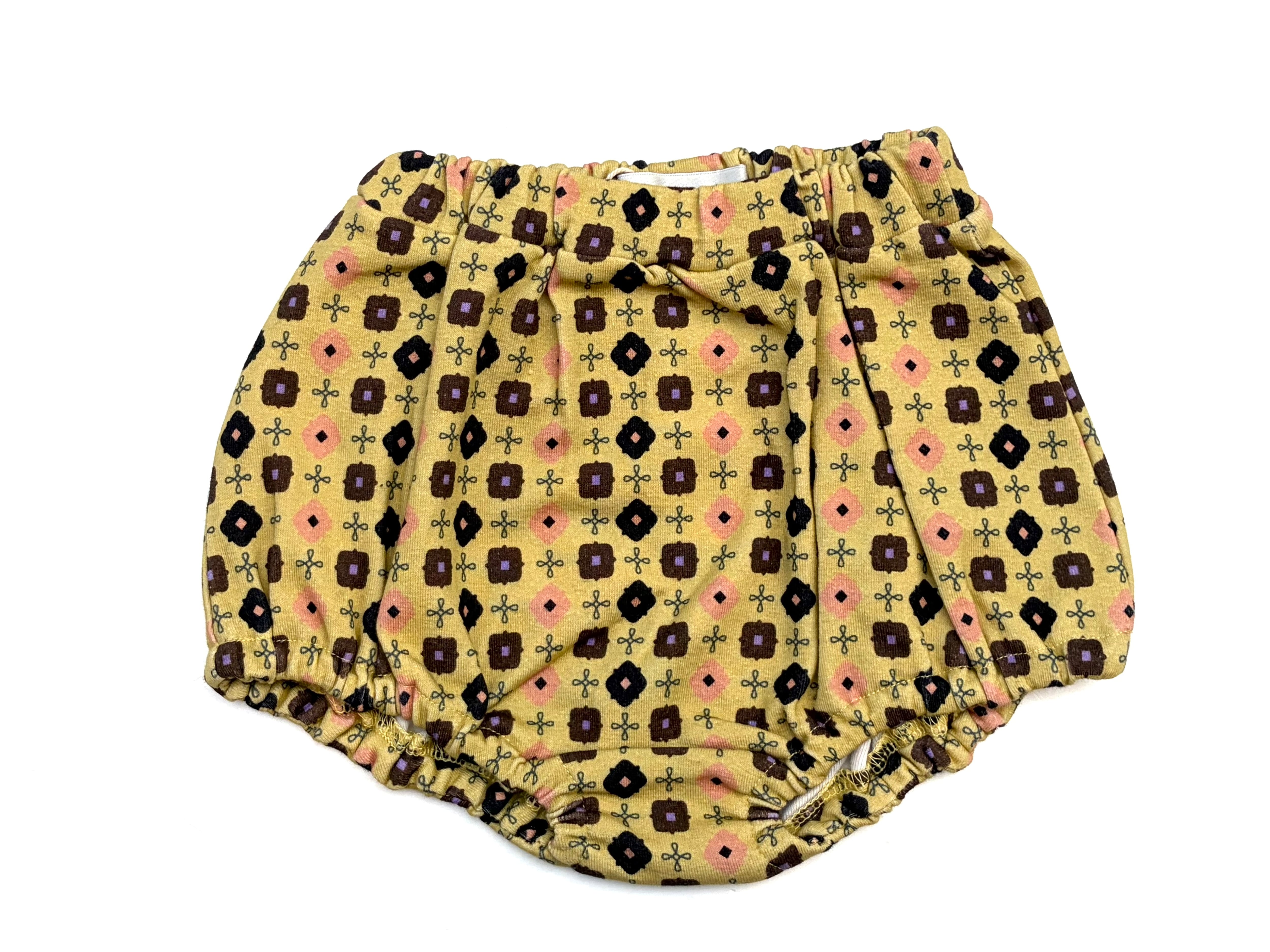【26AW】&PAL(アンドパル)幾何学柄ブルマ イエロー (70/80)