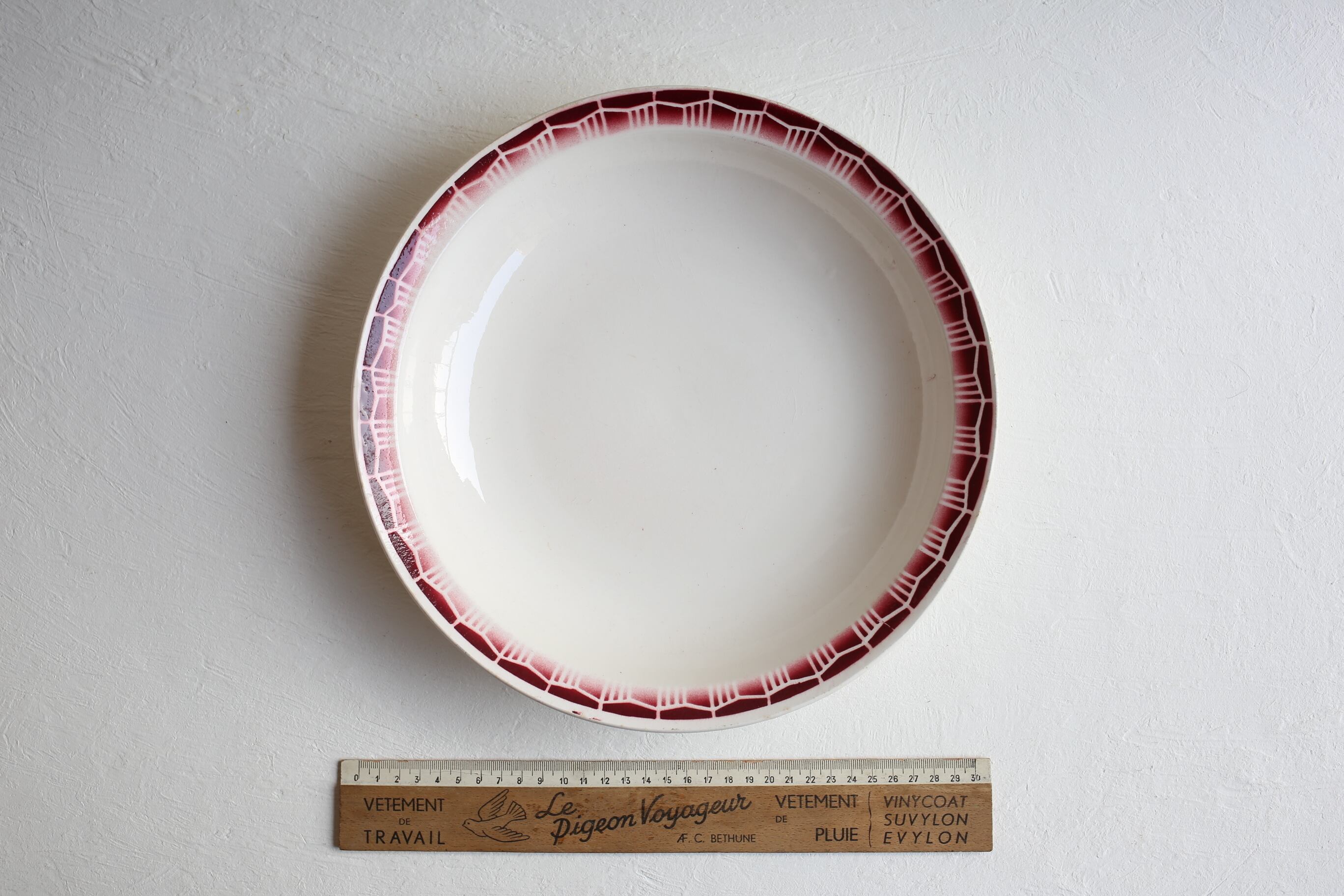 フランス アンティーク ヴィンテージ ST.AMAND 大きめの深皿 N-00127