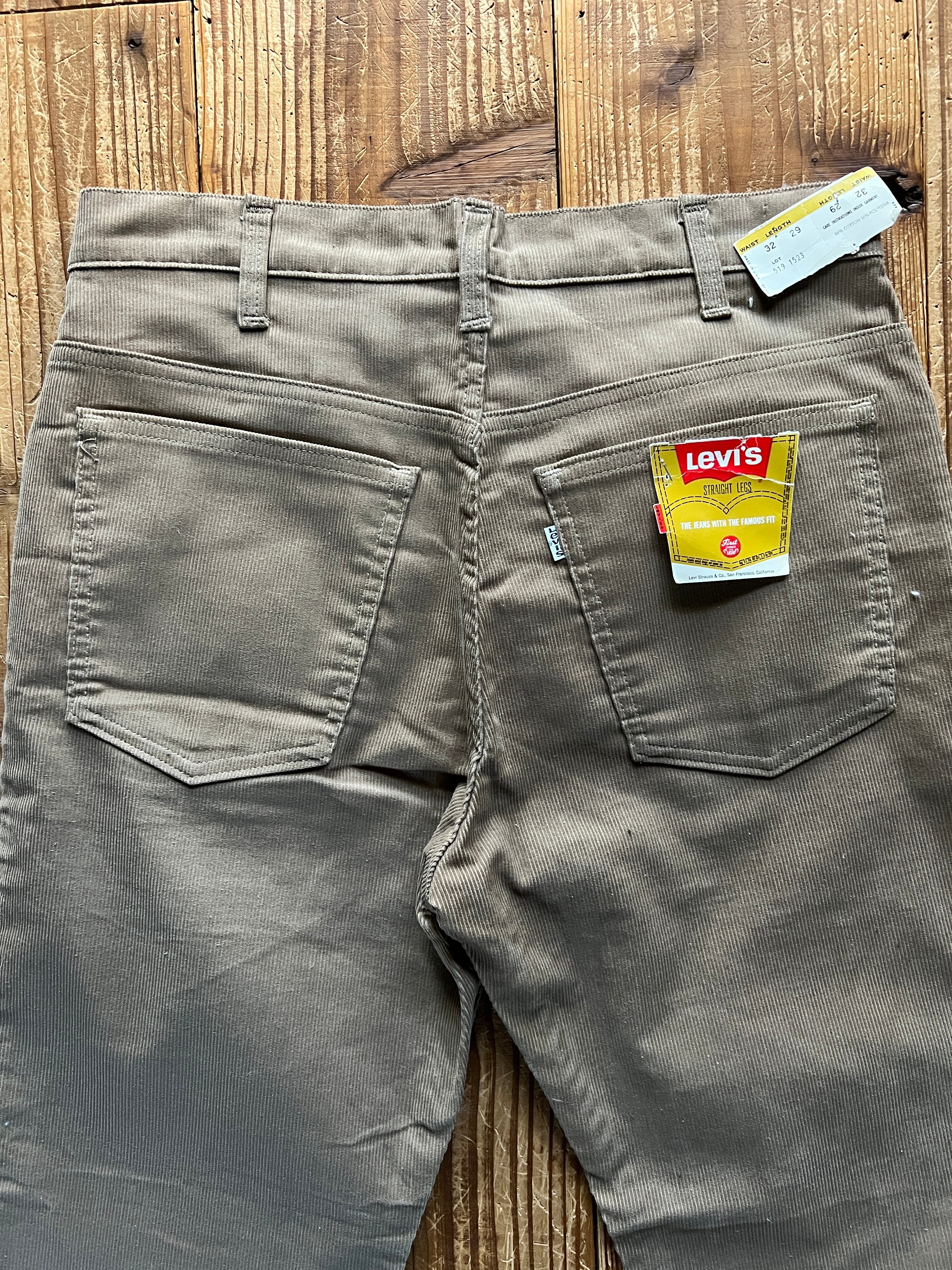 70's Levi's 519 コーデュロイパンツ ベージュ 表記(32x30) DEADSTOCK
