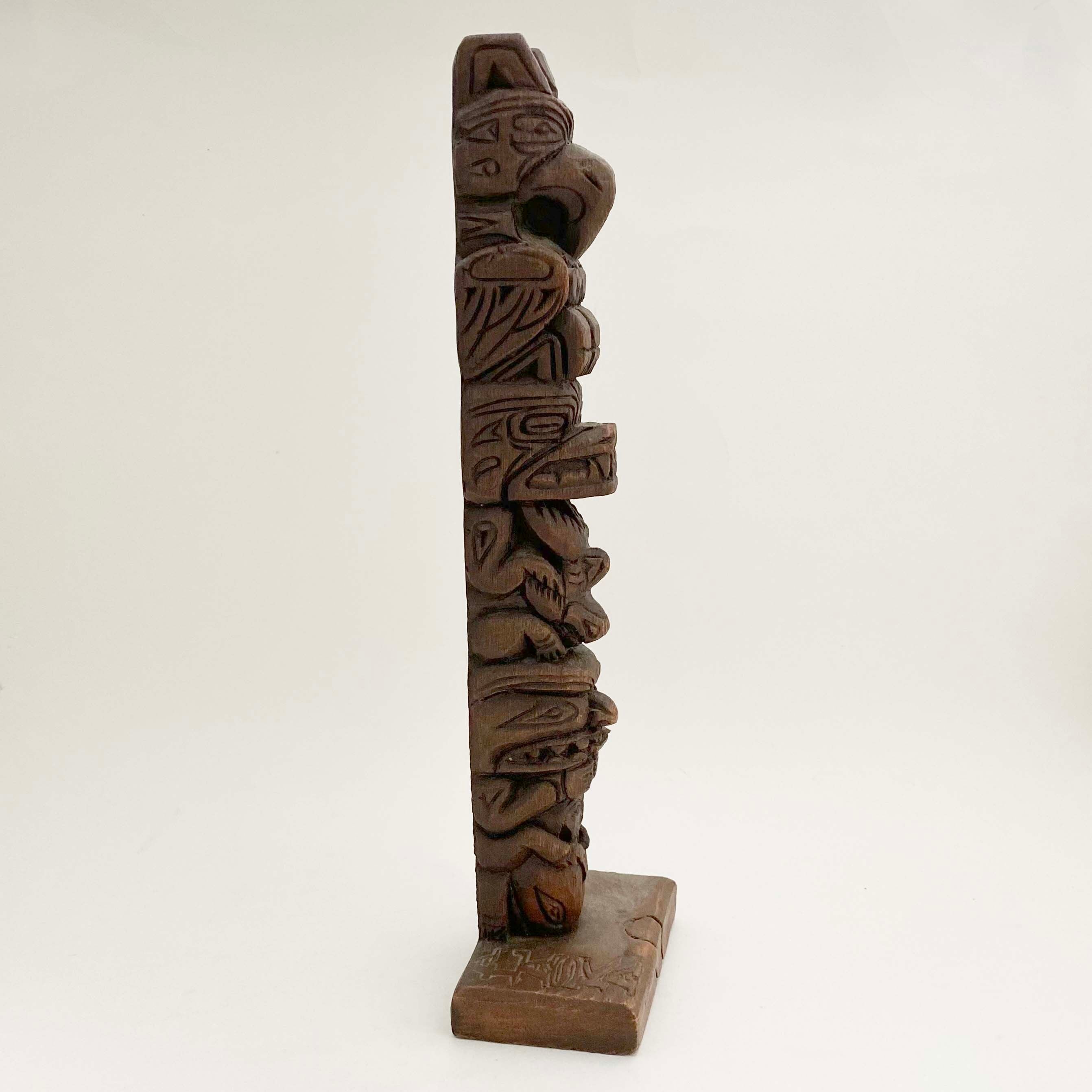 ヴィンテージ・トーテムポール（アラスカ先住民 / 木製）31cm | KOKESHKA