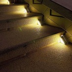 照明 ソーラーステップライト 10個セット 屋外 フェンス 雰囲気照明 フェンスライト 防水 階段ライト 中庭 手すり ガーデニング 玄関 庭