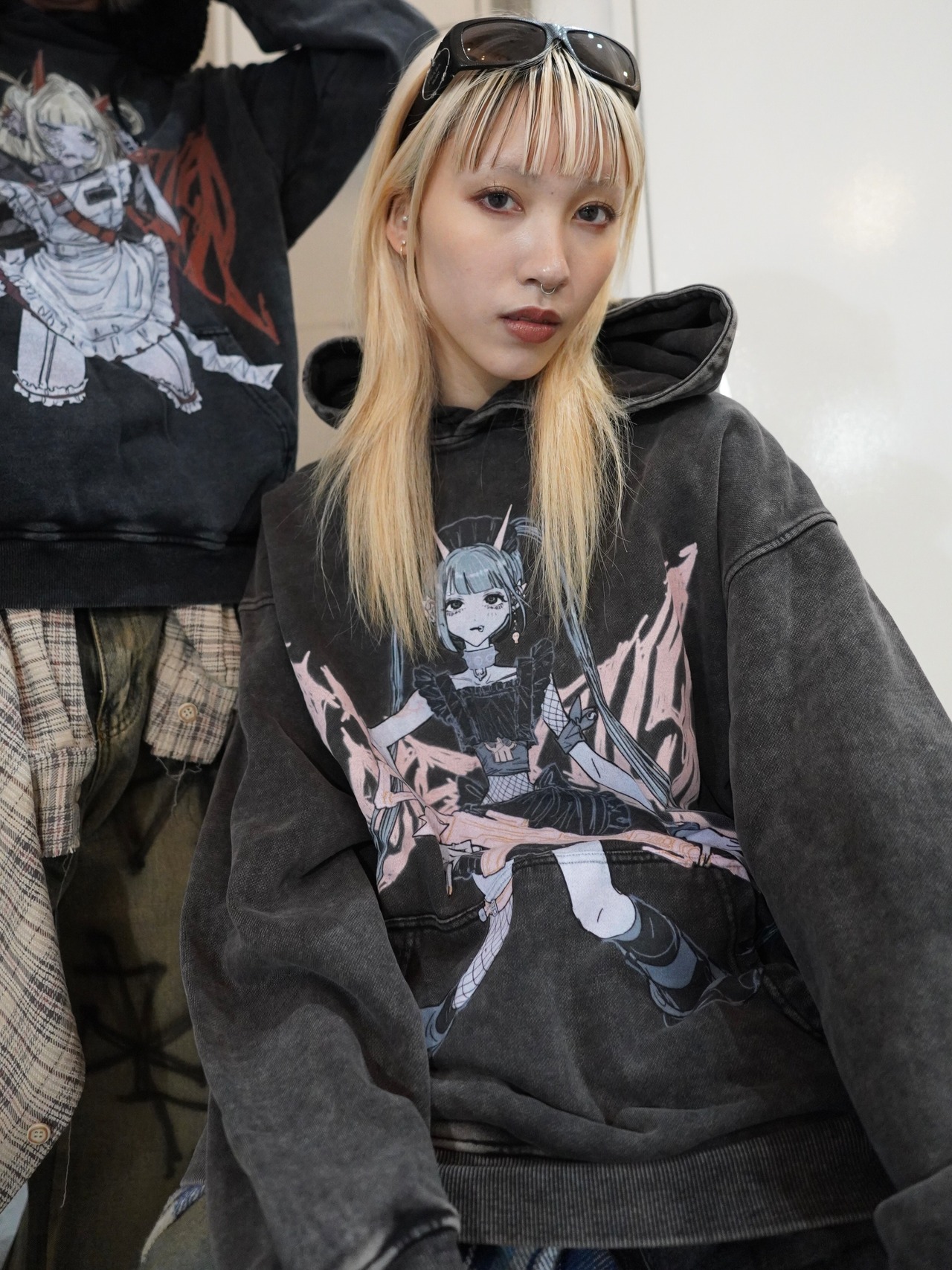 【LOVE KILLER】Killer devil washing Graffiti Logo hoodie
