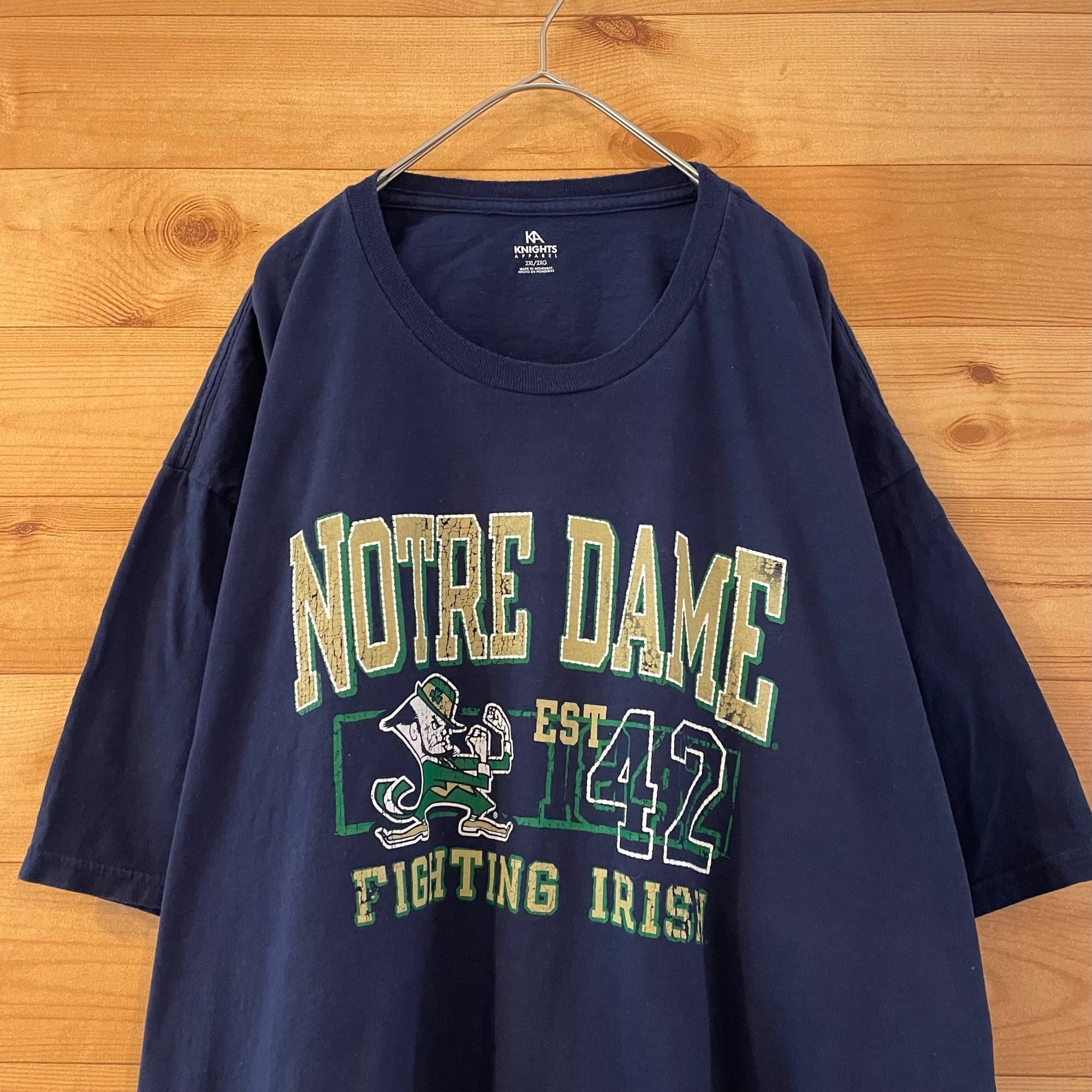 ビンテージtシャツノートルダムNOTREDAME染み込みカレッジ大学もの