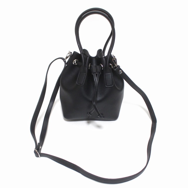 2WAY PU LEATHER SHOULDER BAG（ブラック）