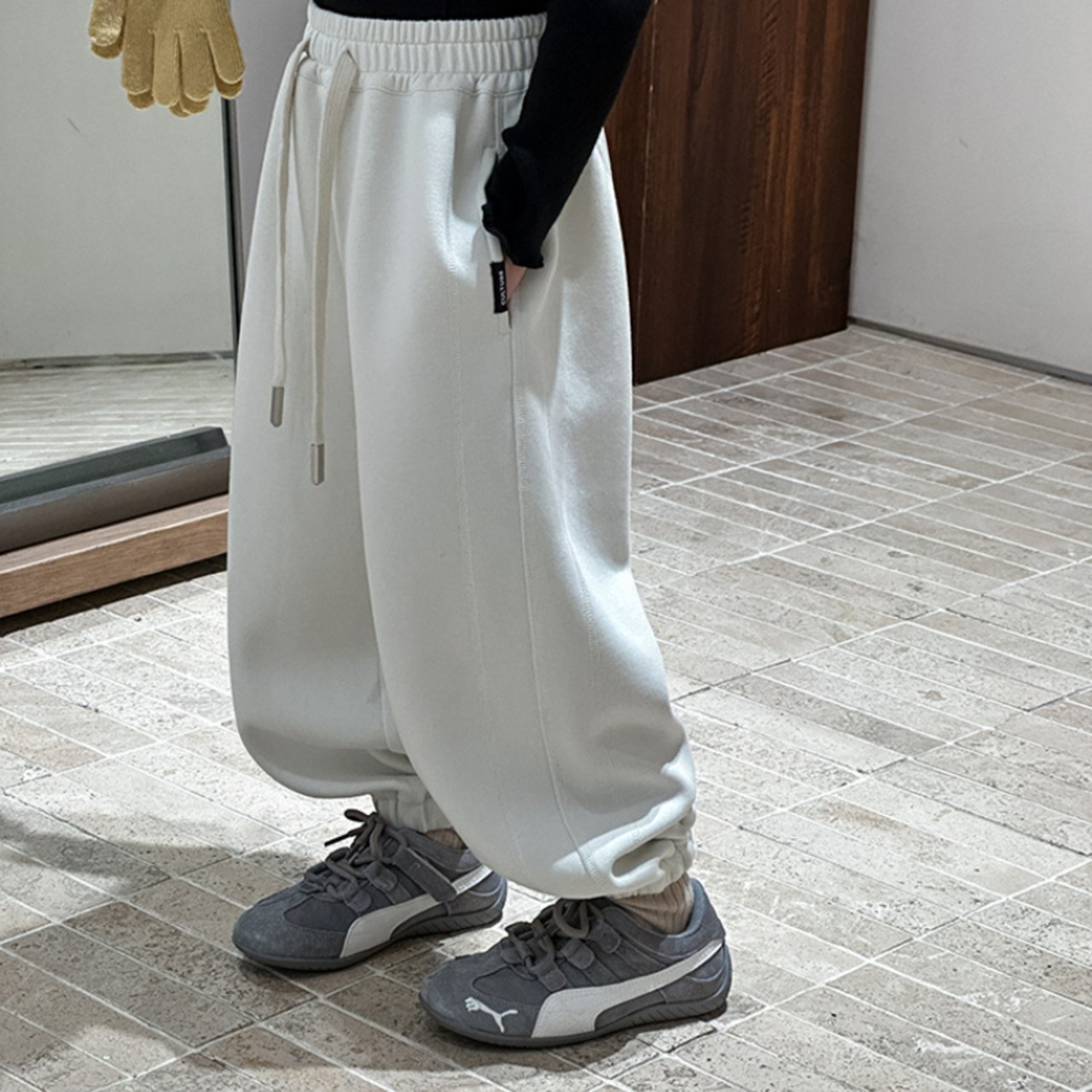 秋韓国風カジュアルスウェットパンツ