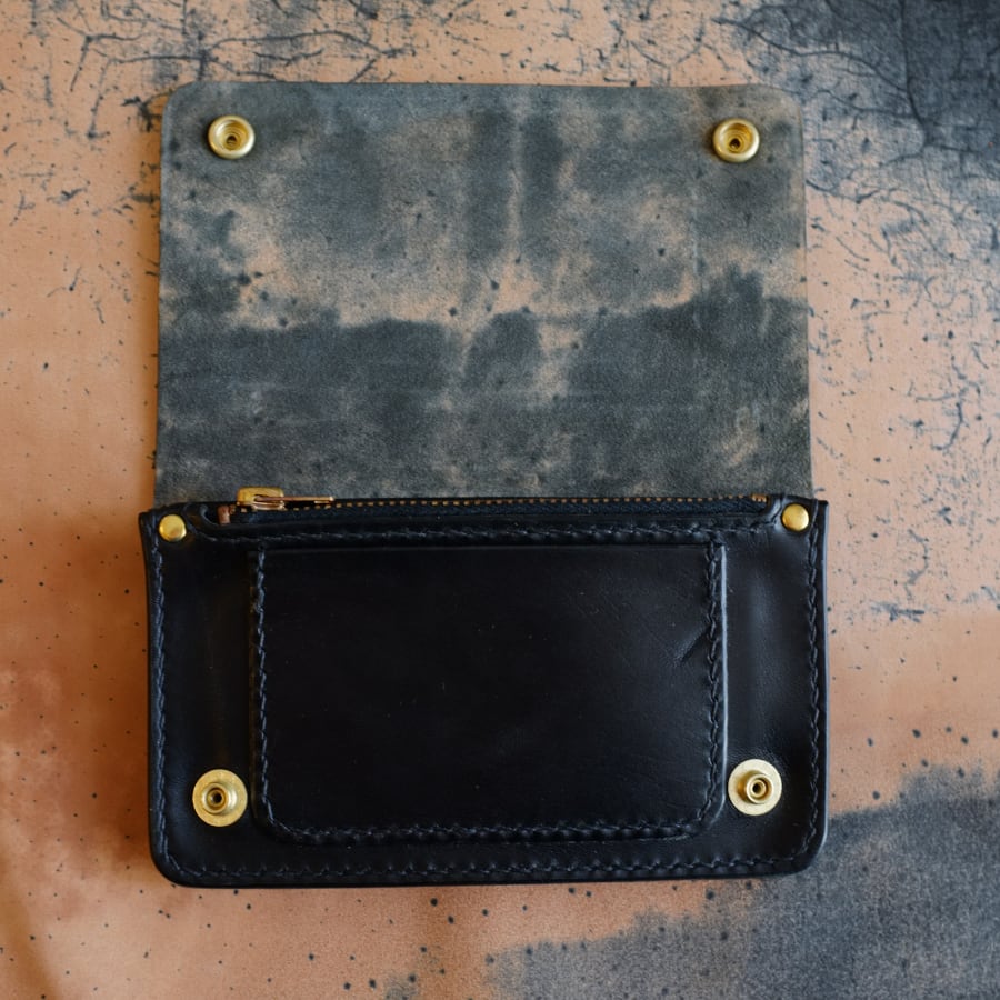 在庫品】ミドルトラッカーウォレット 壱 GUIDI CULATTA CAVALLO 参層式