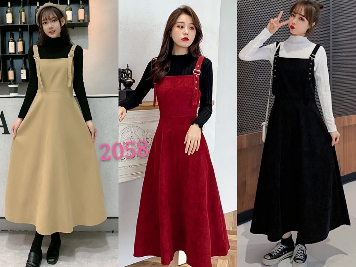 ショルダーベルトオールインワンワンピース