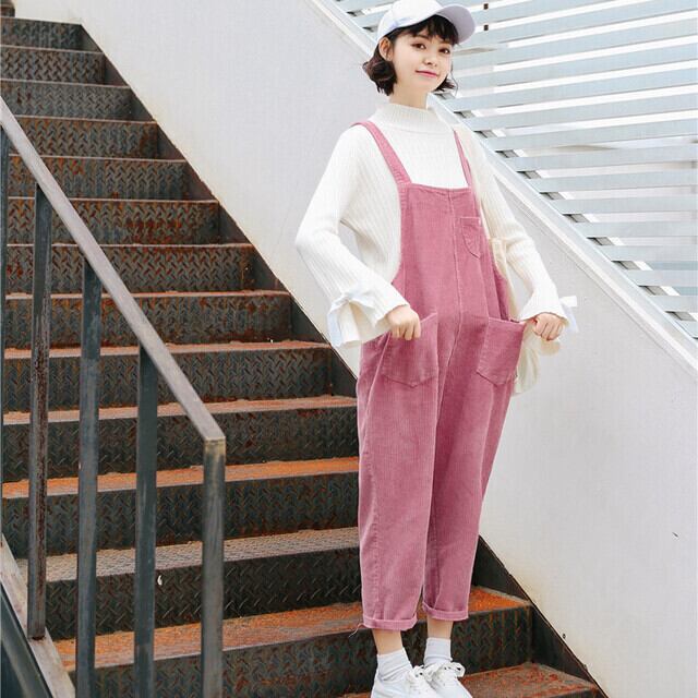 予約販売】サロペット レディース オーバーオール コーデュロイ