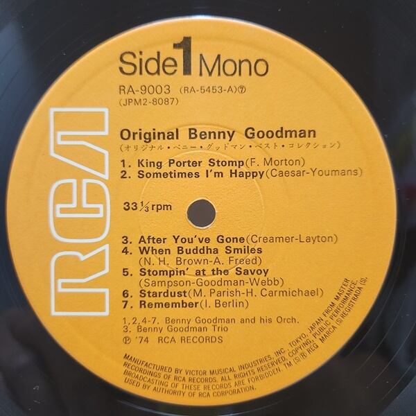 Benny Goodman / Original Benny Goodman [RA-9003~04, RA-5453~54, JPM2-8087] - 画像4