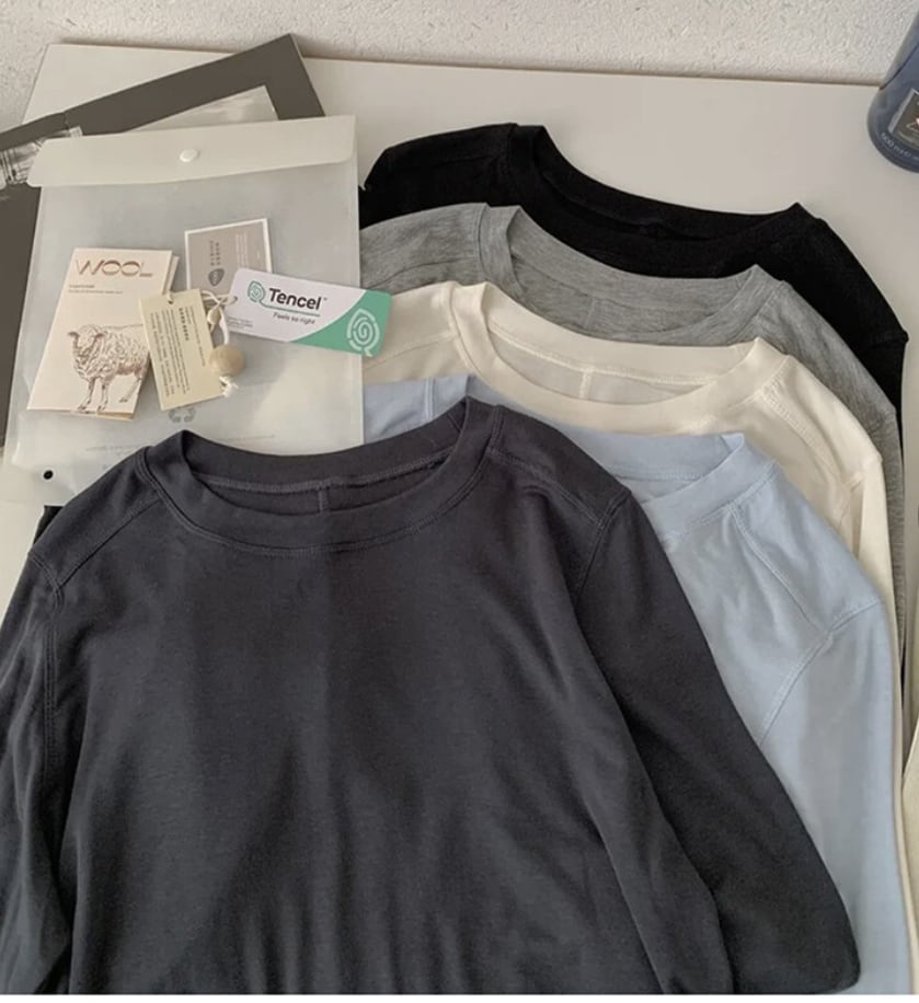 さらてろ ストレッチラウンドトップス カットソー