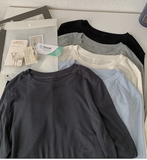 さらてろ ストレッチラウンドトップス カットソー