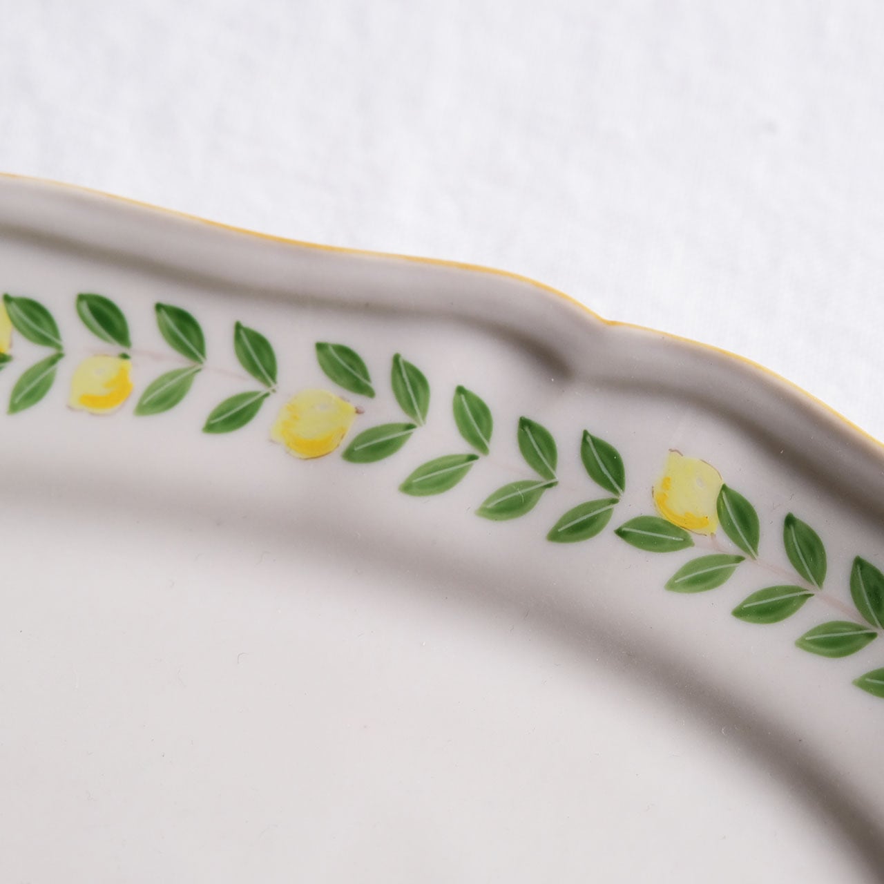 阿部慎太朗さん 檸檬の花リムプレート 阿部慎太朗 花形リム皿 レモン