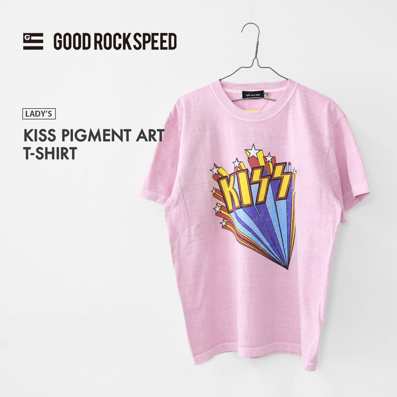 GOOD ROCK SPEED [グッドロックスピード] KISS PIGMENT ART T-SHIRT