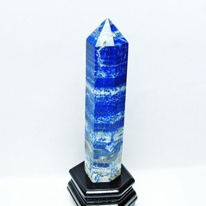 ラピスラズリ 六角柱 台座付属 一点物  152-3123