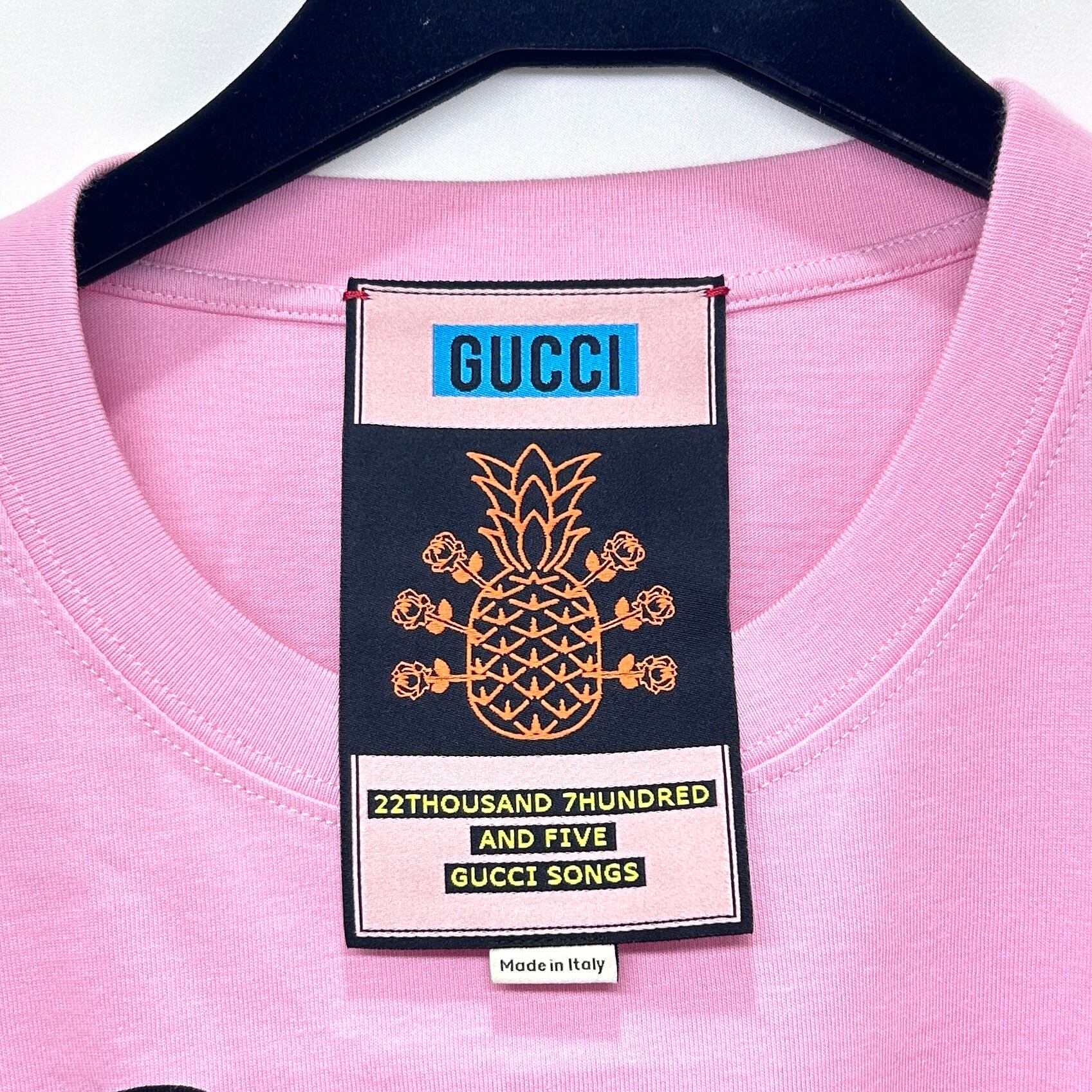 GUCCI グッチ パイナップルプリント Tシャツ ピンク | 2122