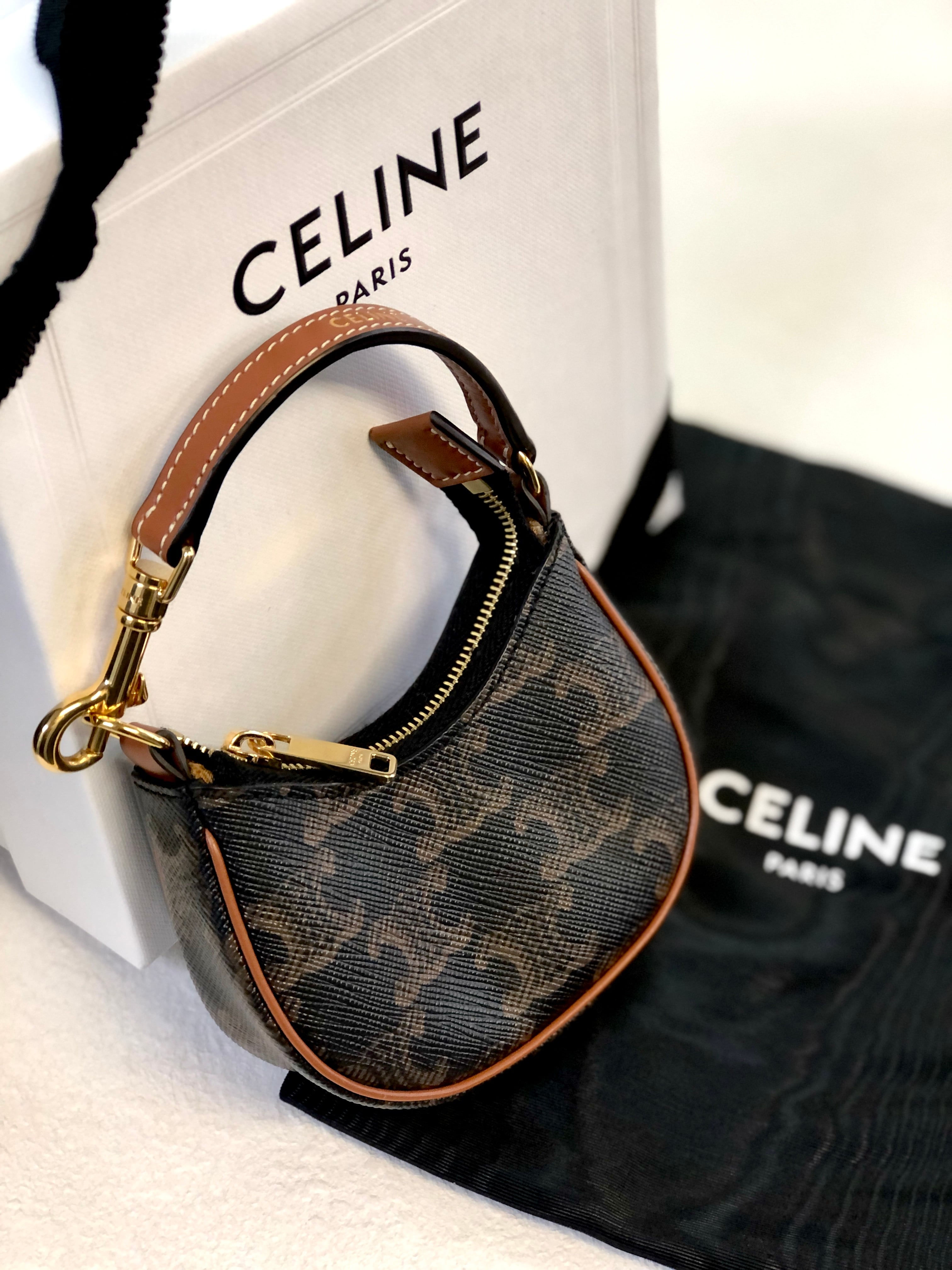 CELINE セリーヌ トリオンフ AVA PVC×レザー マイクロ ミニ コイン