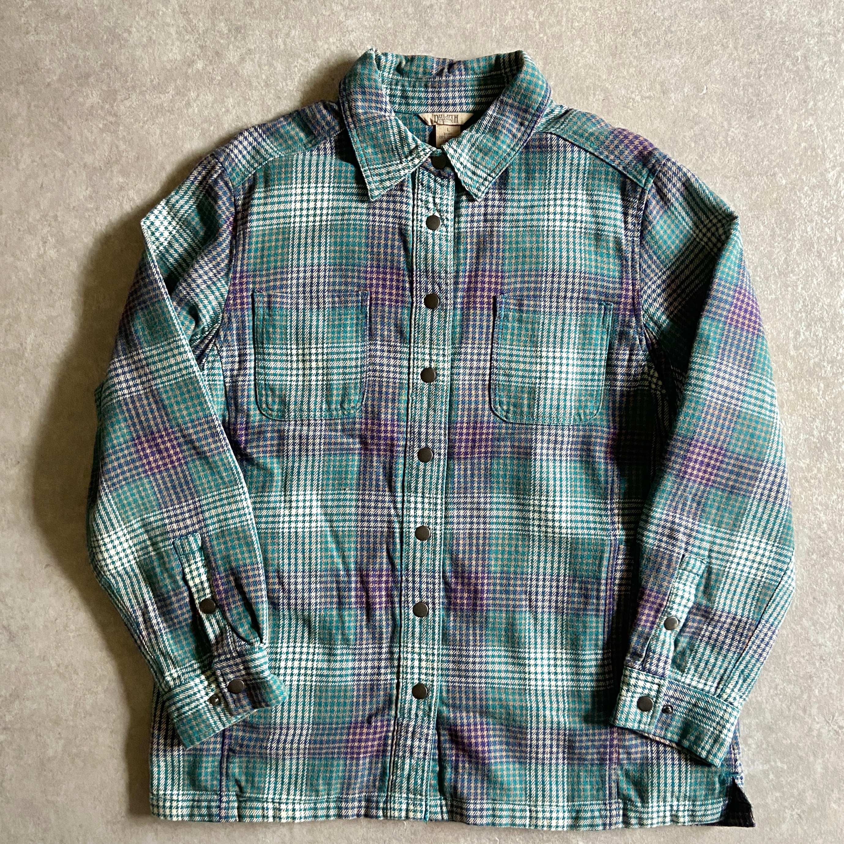 DULUTH TRADING Shirt Jacket Quilting L H877