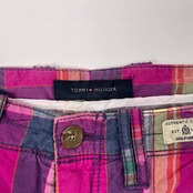 TOMMY HILFIGER トミーヒルフィガー マドラスチェック柄 カーゴ ハーフパンツ ショートパンツ サイズ 30 /メンズ