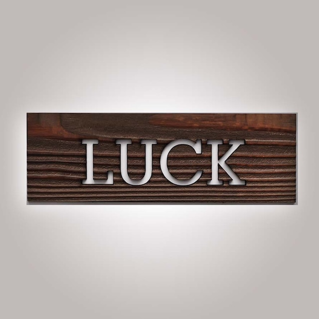 ワードプレート　LUCK　ビター