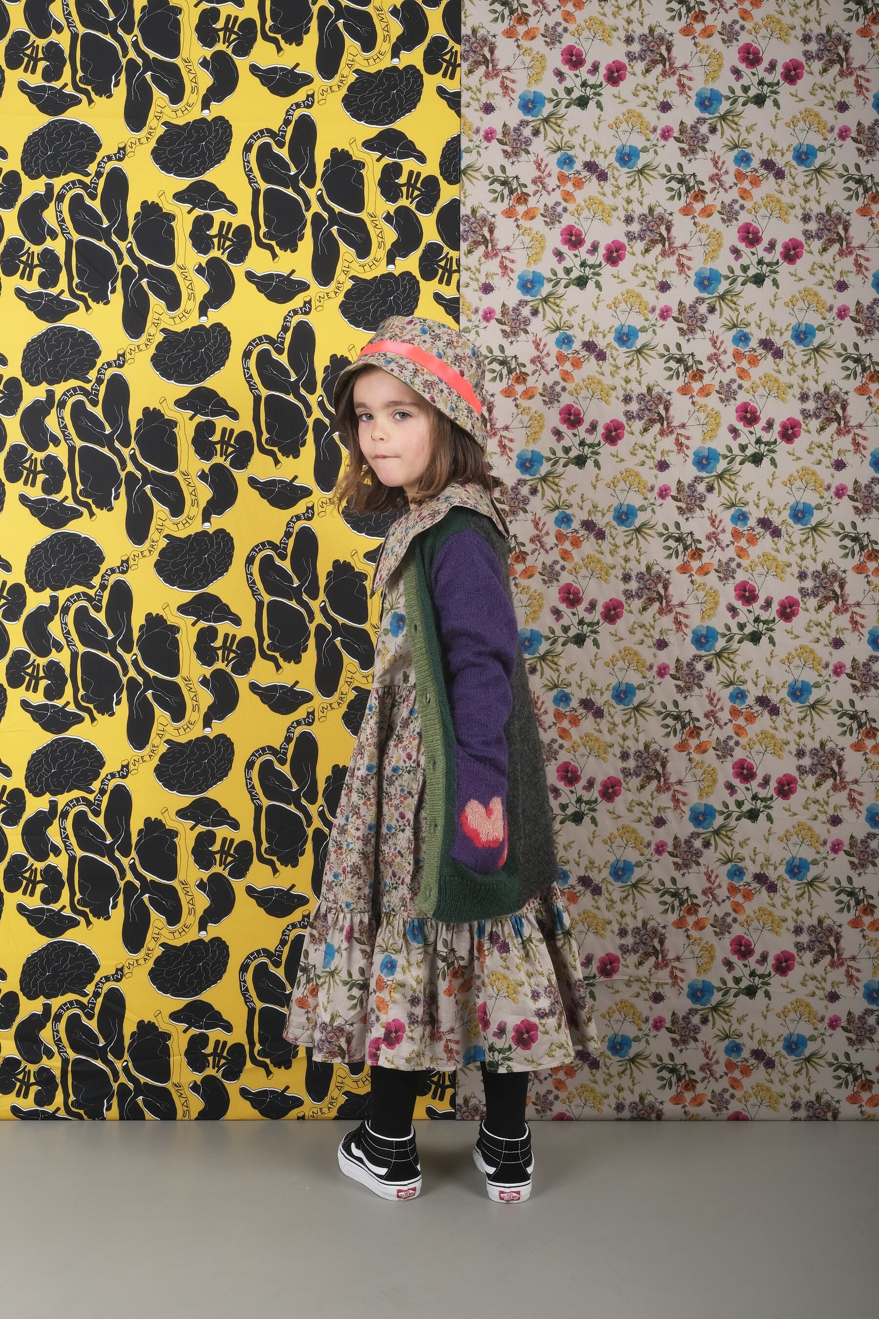 【22AW】wolf&rita(ウルフアンドリタ)VANESSA FLOWERS ロングワンピース 花柄 | kobito de punch/コビトデパンチ powered by BASE