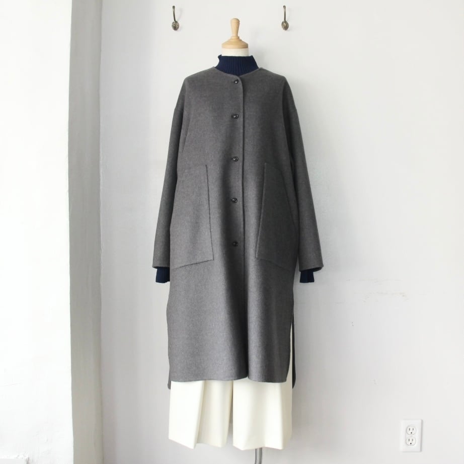 Liyoca 両面ビーバー ストール付き一重コート | coromo-cya-ya onlinestore