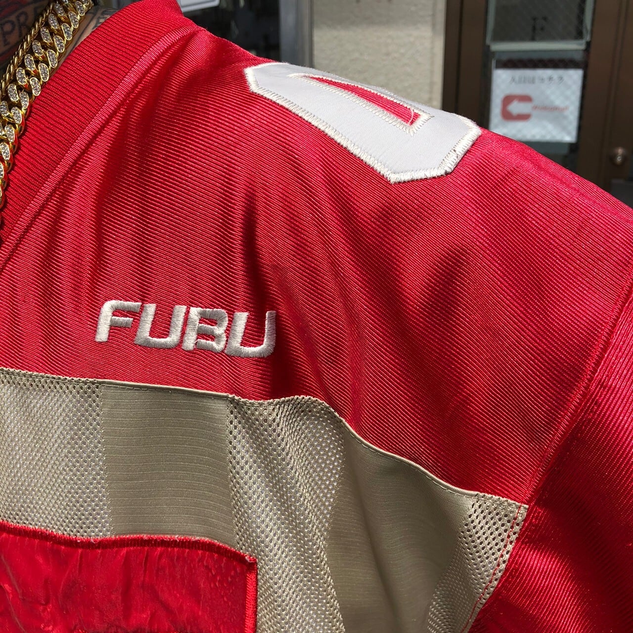全ての FUBU フブ フリースポロシャツ Y2K 刺繍 ワッペン マカオ製 tdh