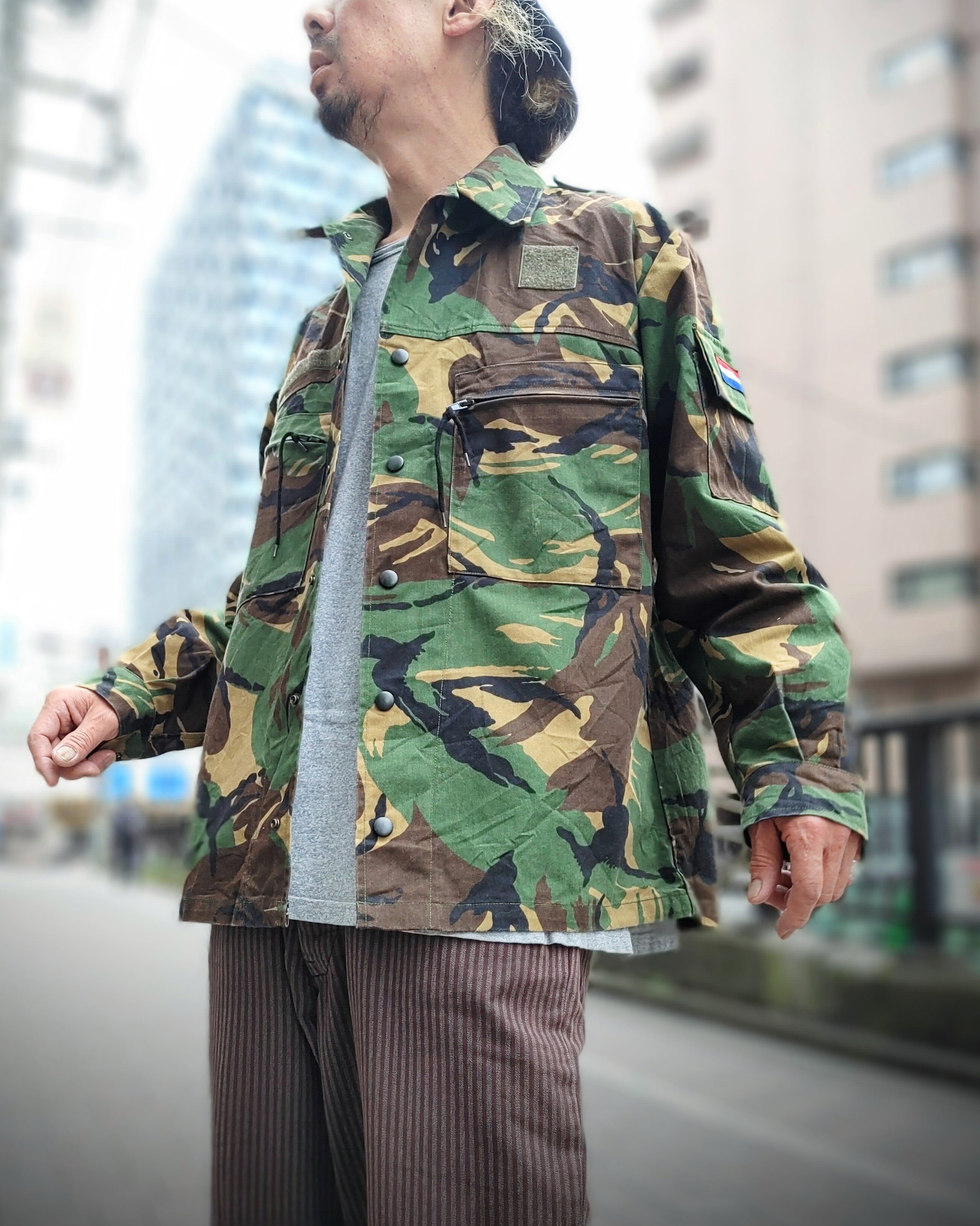 ミリタリー オランダ軍 迷彩 ジャケット サイズXL 古着 ビンテージ