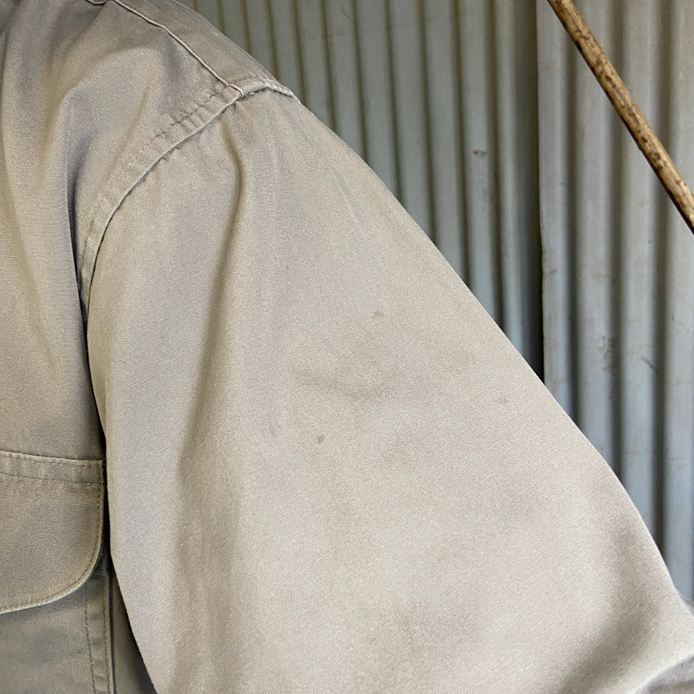 90年代 FILSON フィルソン 復刻タグ 無地 長袖 サファリシャツ メンズL