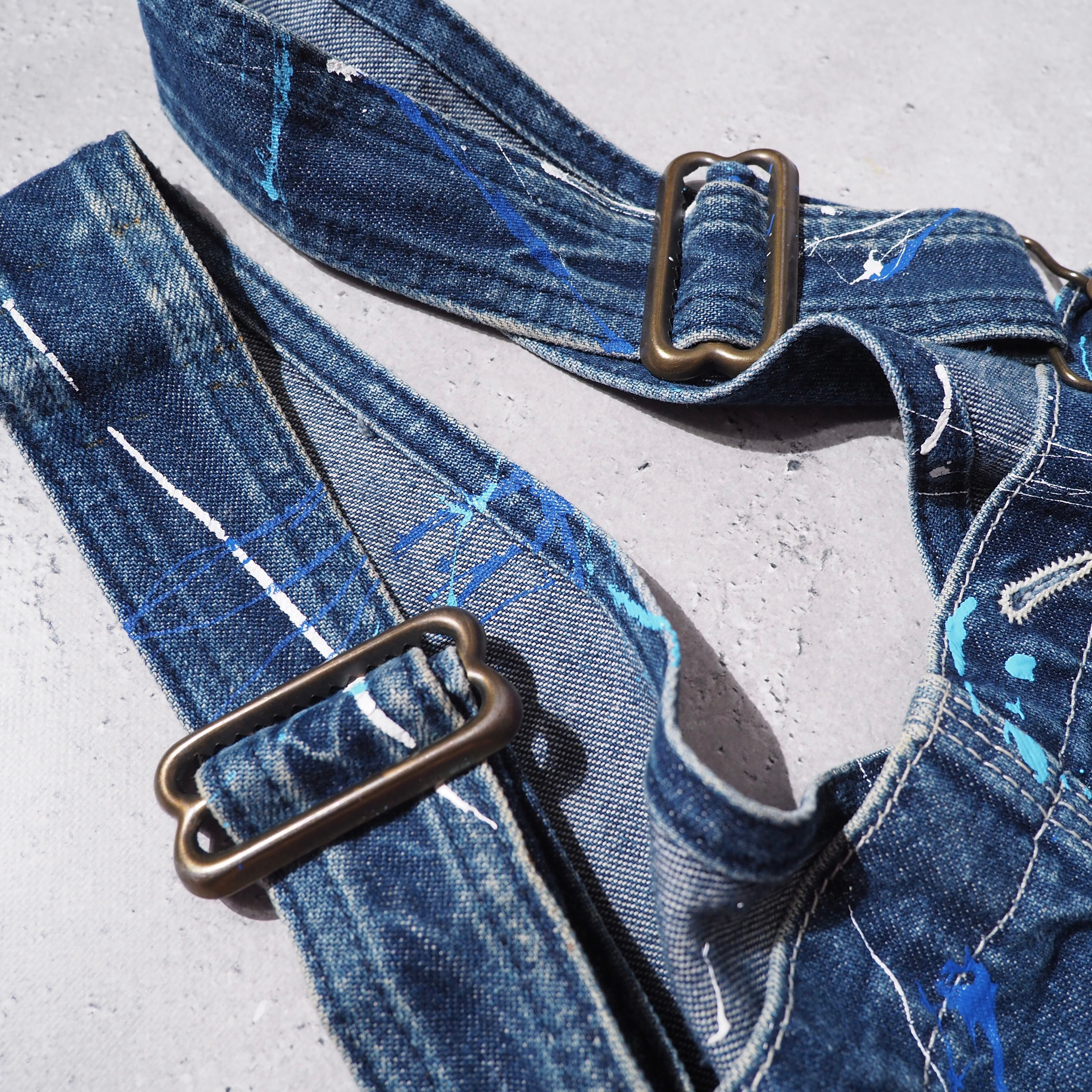 1990s ” Roebucks ” Hand painted Design vintage loose silhouette Over all