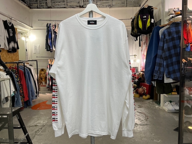 SAPEur MULTI LOGO LS TEE WHITE XL 09191