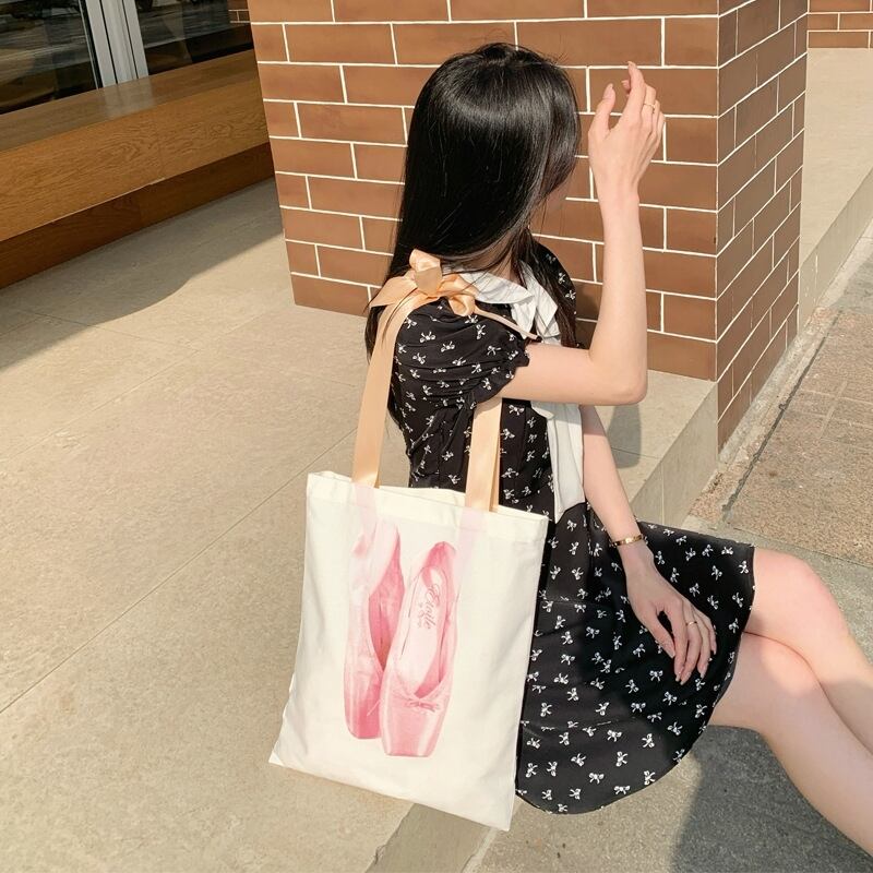 バレエ エコバッグ バレエシューズ トートバッグ バレエバッグ バレエ