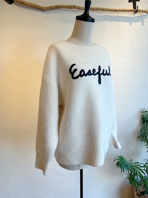 【OFF WHITE ラスト1点】Dignite collier / 刺繍ロゴニット