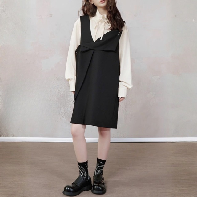 Asymmetrical drape one piece C1623