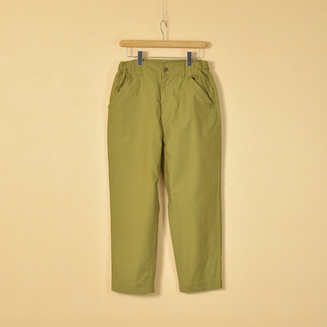 Fabrique en planete terre ファブリケアンプラネテール サイドゴムスリムパンツ・オリーブグリーン