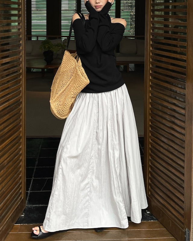 エアリーフレアロングスカート　A25553