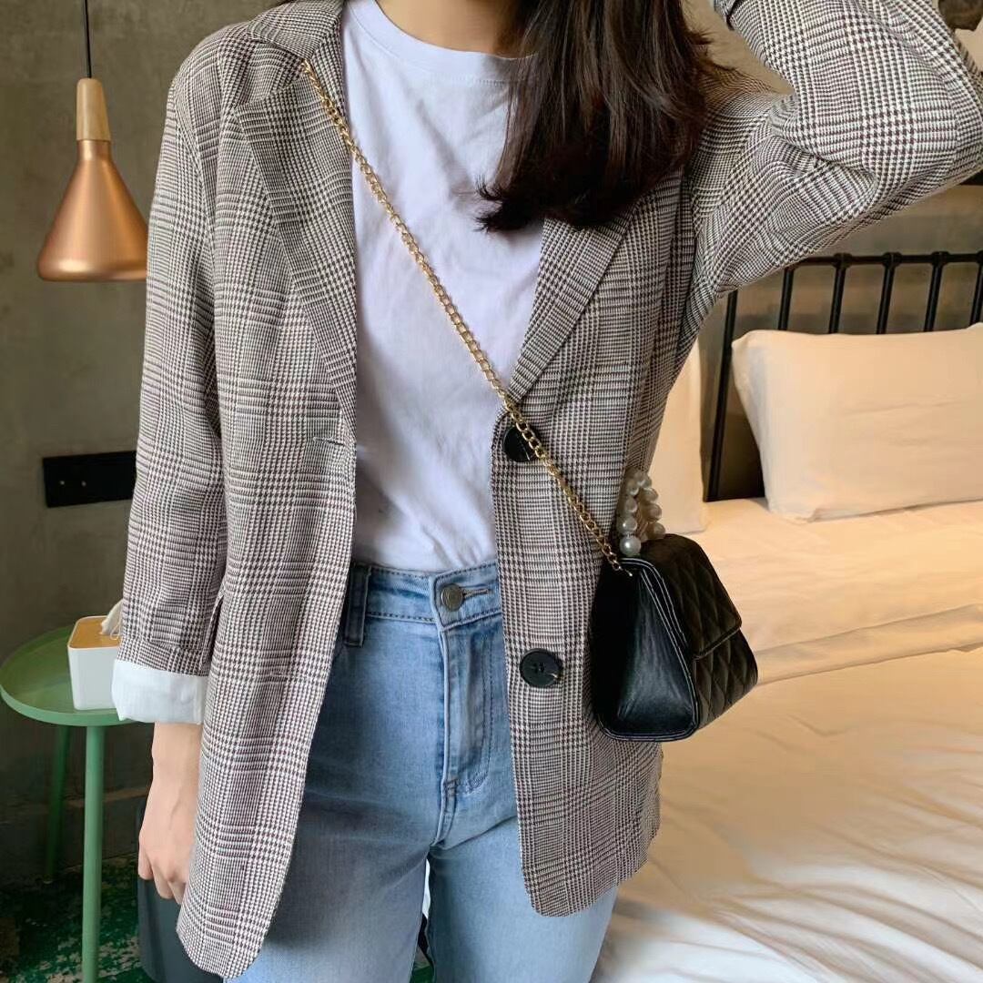 グレンチェックジャケット