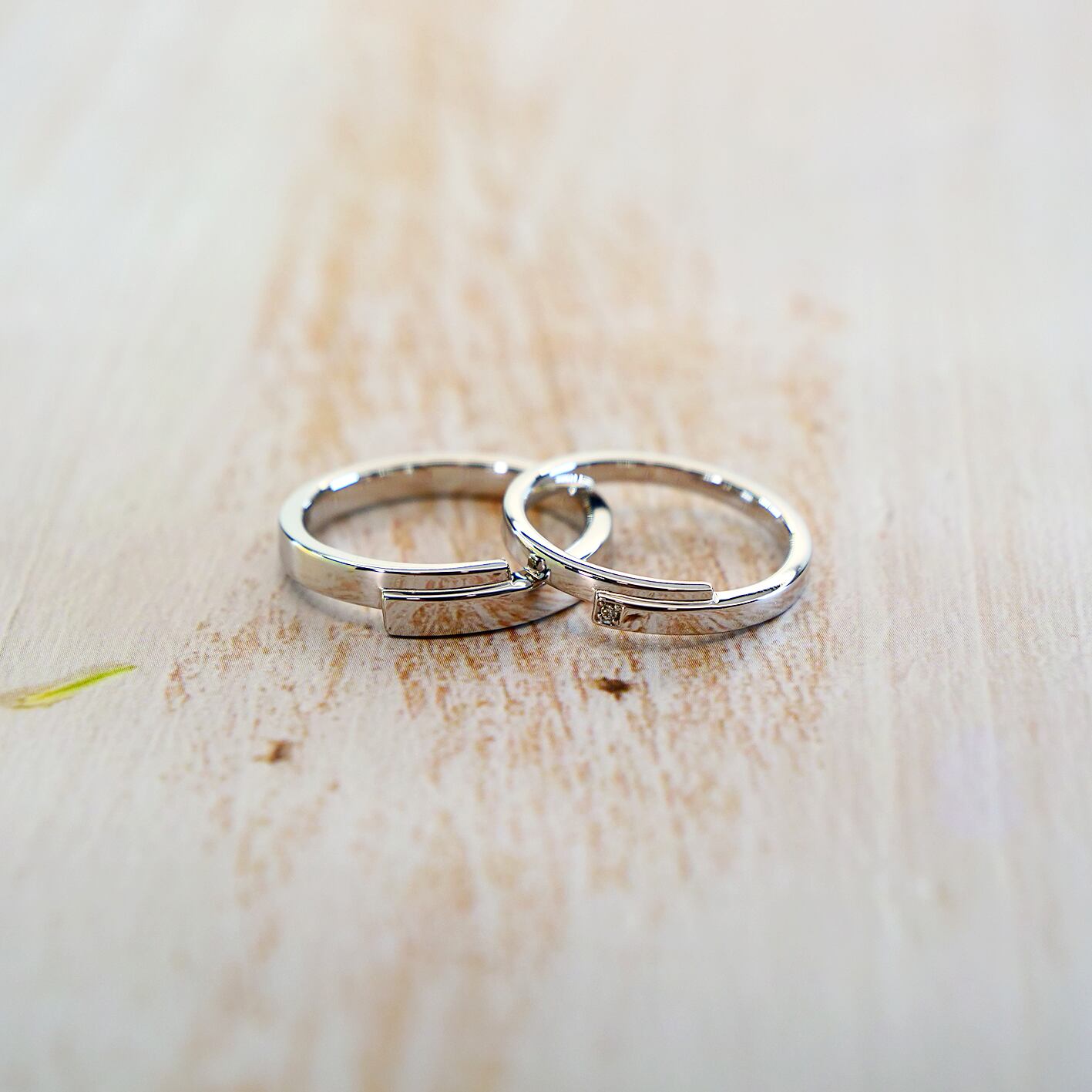【シルバー結婚指輪 マリッジリング】SV925 モアサナイト 結婚指輪 シルバー マリッジリング ペアリング モアッサナイトシリーズ005