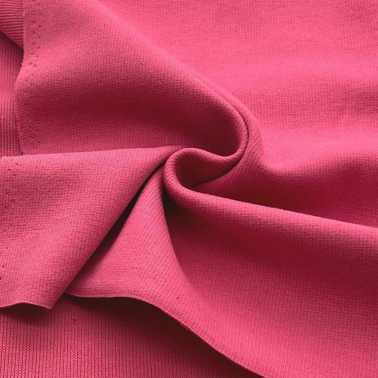 ★NY520◆3.7m◆綿100%すべすべフライスニット生地◆フレンチローズピンク