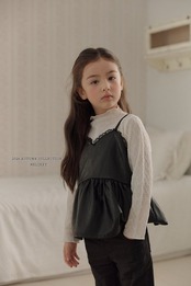 韓国子供服 / 26Autumn / 〖取寄〗Melikey / レザービスチェ / 女子服 *XS~JM*