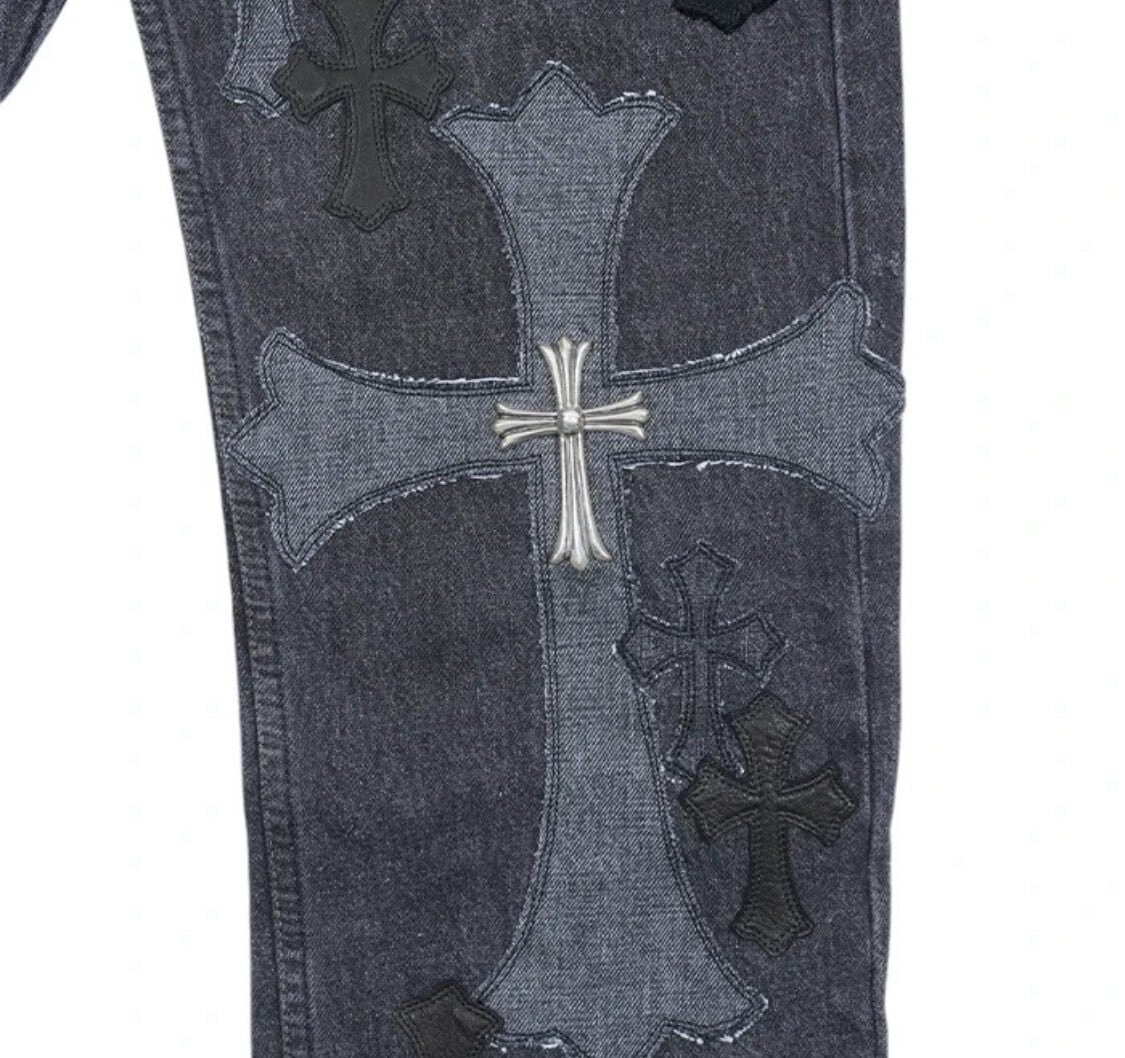 クロムハーツ　ジーン CHROME HEARTS クロムハーツ U VNTG JEAN RED TAB クロスパッチ付き