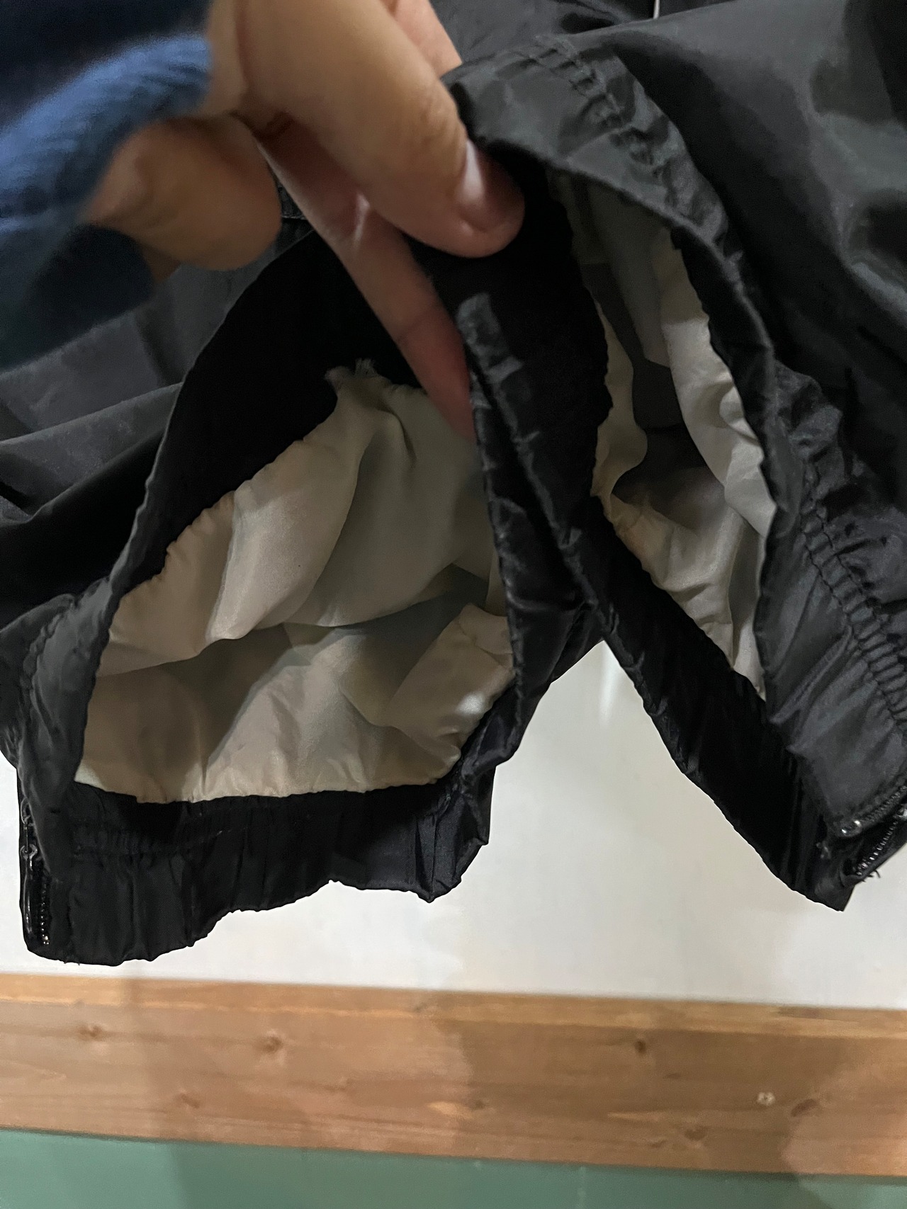 90's Nike Nylon Pants【L】(Black)