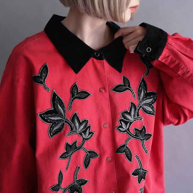 reef patchwork decoration design super wide jacket