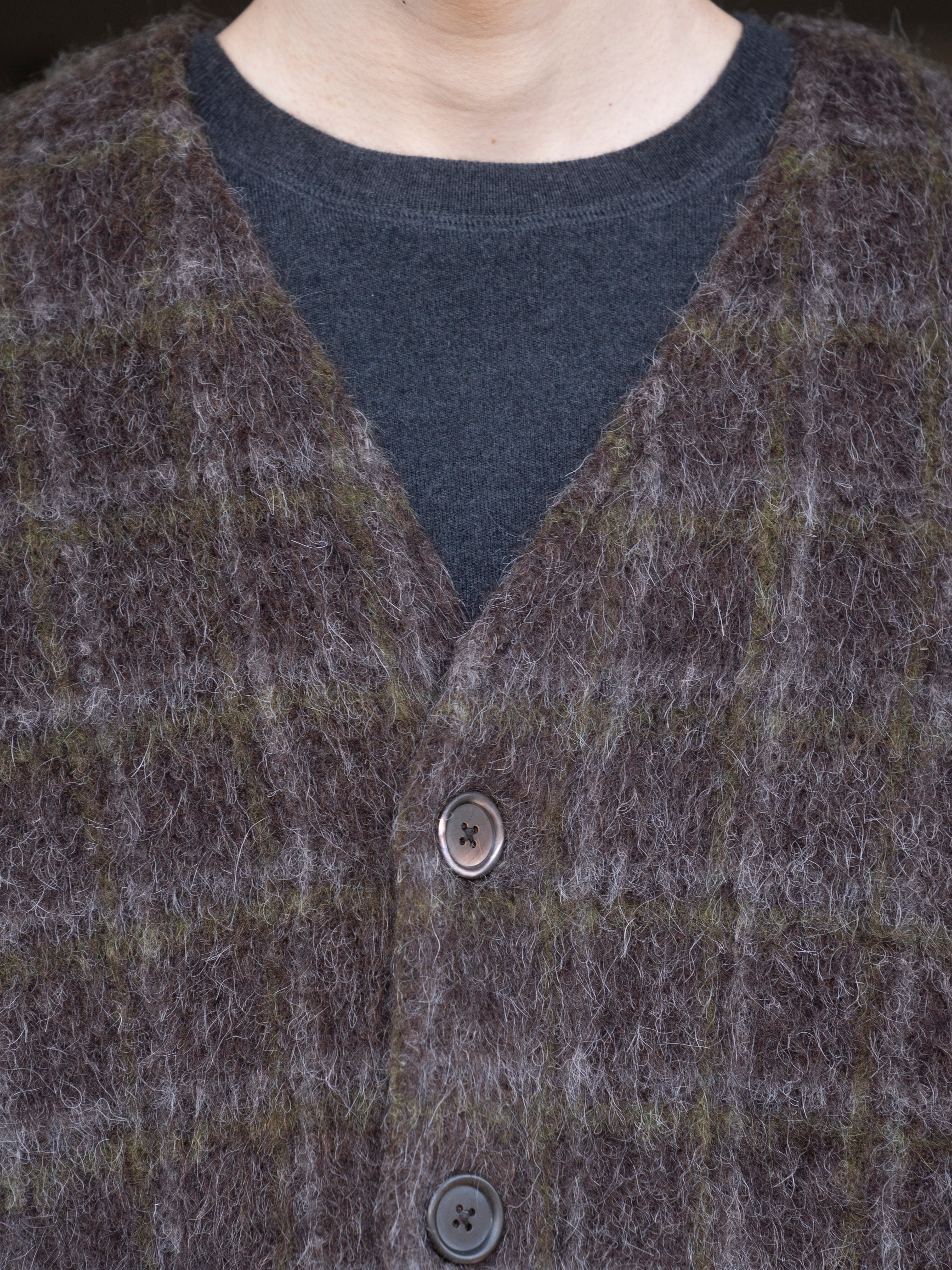 BPS OUR LEGACY CARDIGAN Dorf Check Hairy Wool M4256CD | BEST