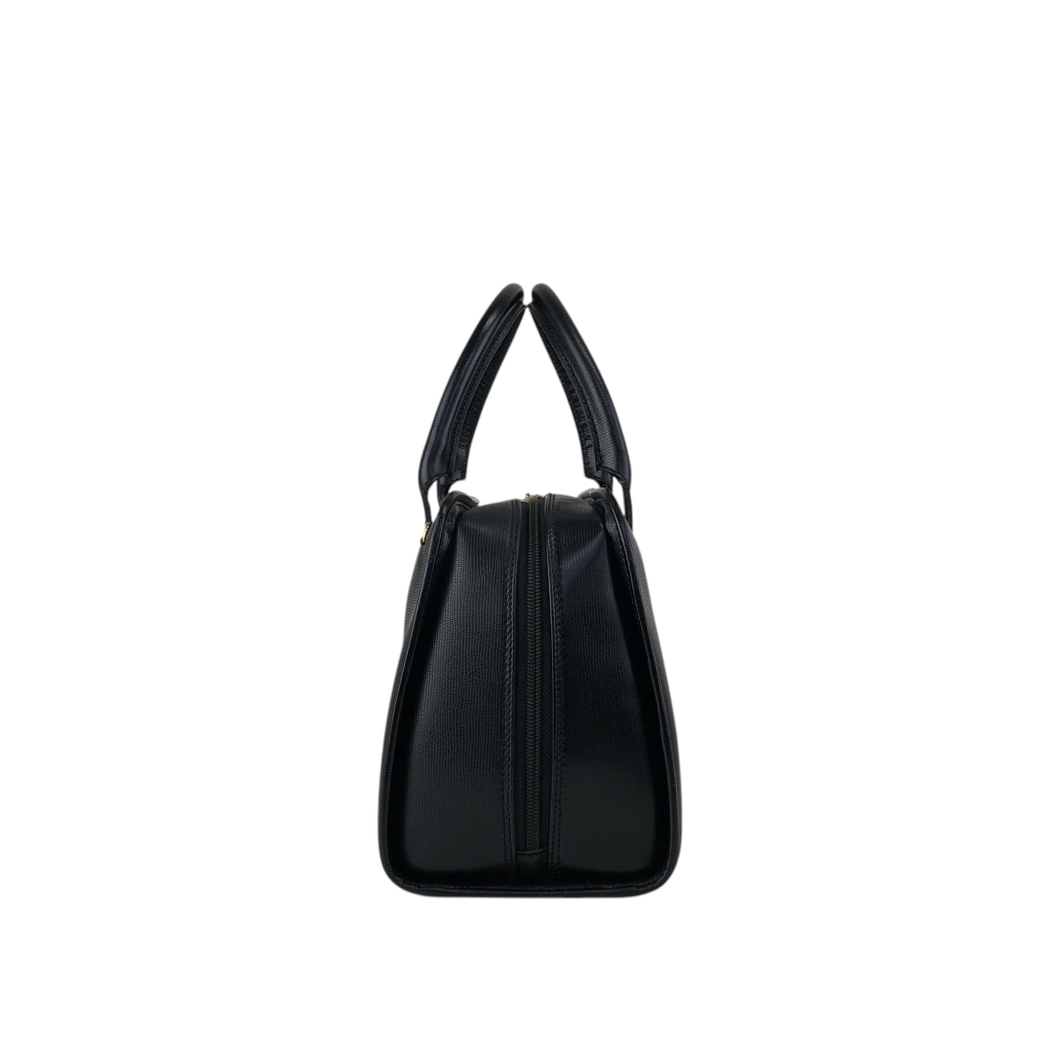 CELINE セリーヌ ハンドバッグ ブラック サークルロゴ レザー ボストン