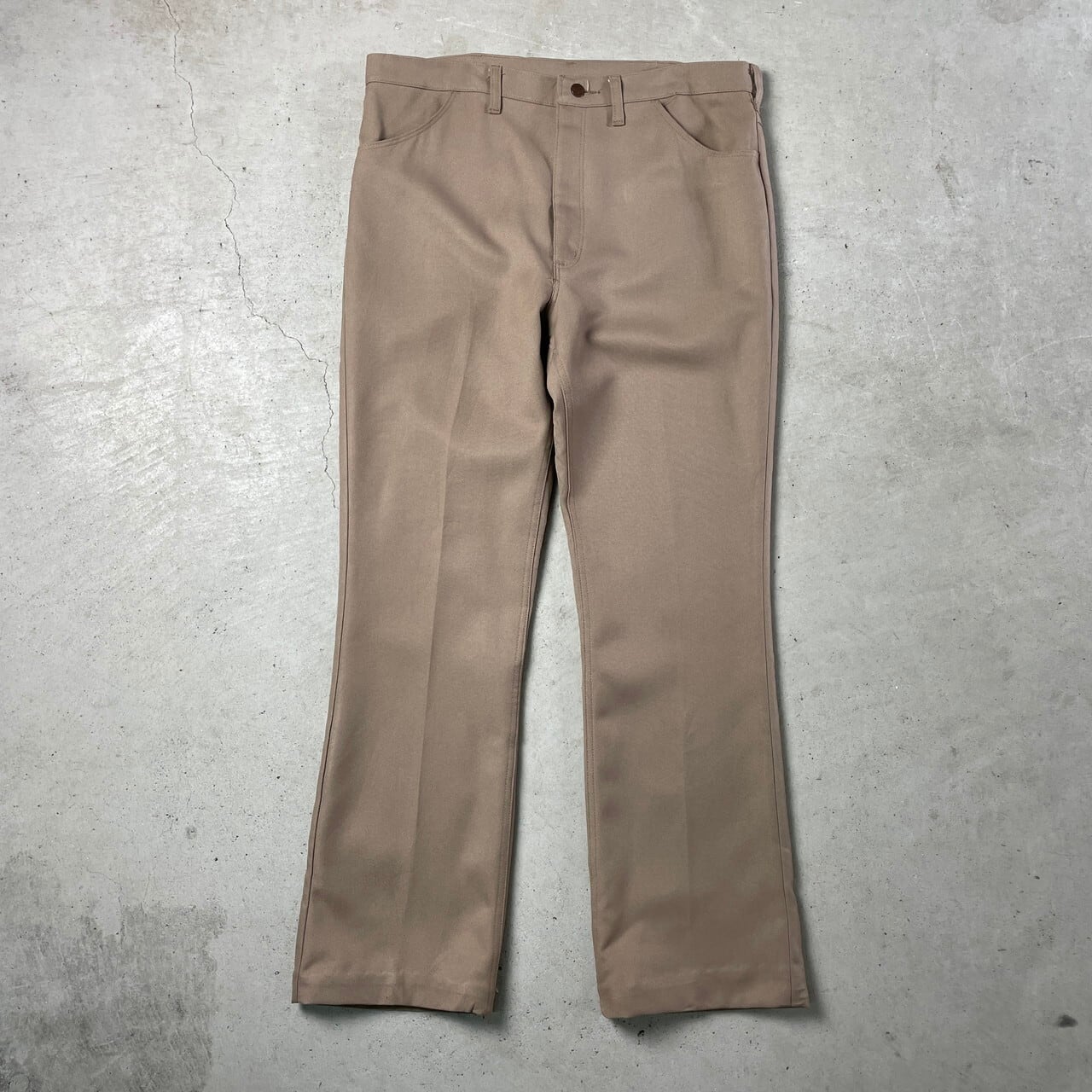 70年代 USA製 Wrangler ラングラー スラックスパンツ ランチャードレスパンツ W38 古着 42TALON 70s ヴィンテージ  ビンテージ フレアパンツ ベージュ 【ロングパンツ】 | cave 古着屋【公式】古着通販サイト