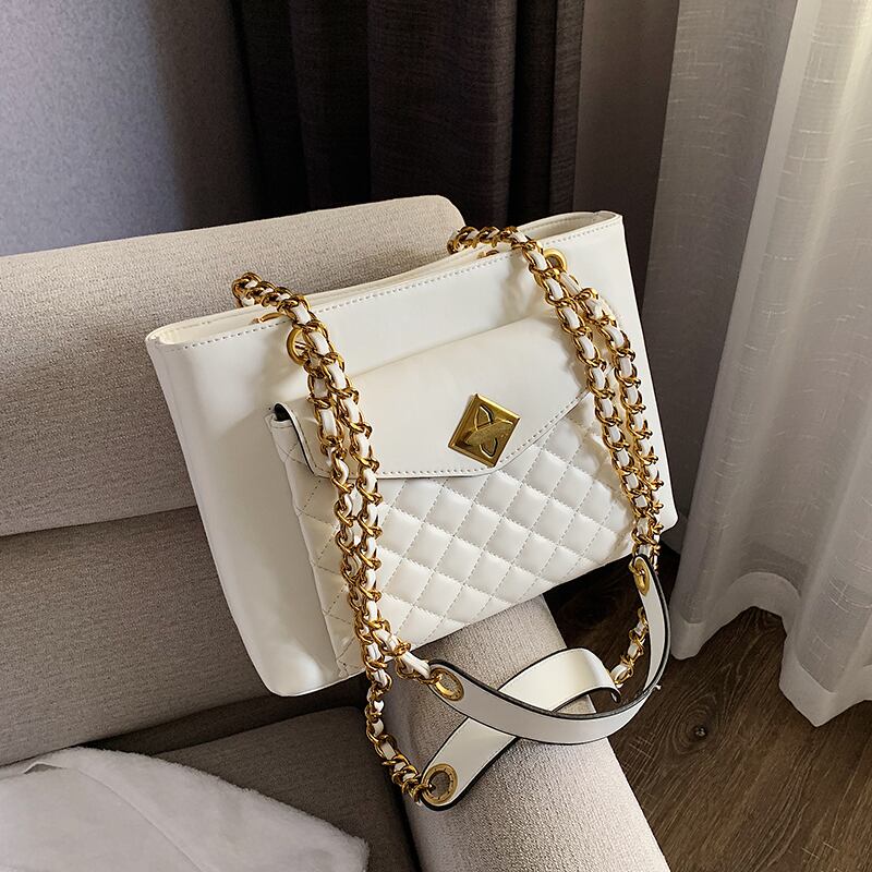 大容量バッグレディースバッグ2020ニュータイドネットレッドファッションダイヤモンドチェーンクロスボディバッグ夏ワイルドトートバッグ Tiancai_Wing_Bag8479962