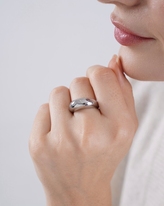 316L (サージカルステンレス) front plump ring【SILVER】#r68