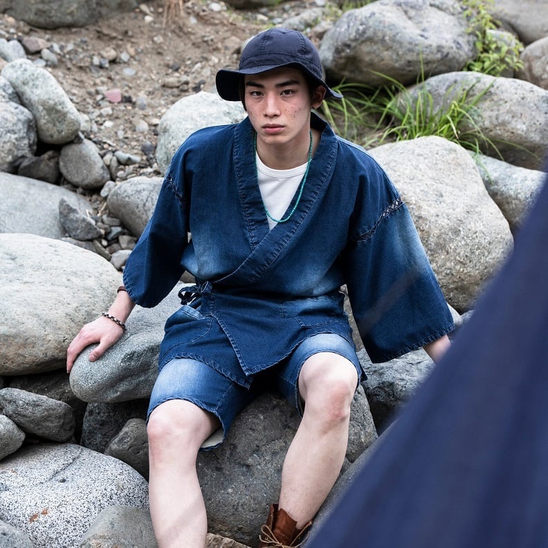 水分上等男前デニム甚平（ジンベイ） | Godisru