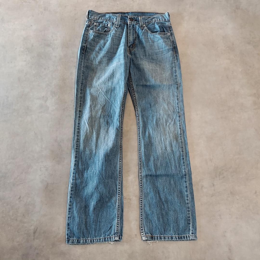 リーバイス527 Levis W29 フレア ブーツ 青 古着 ヒゲ 21693