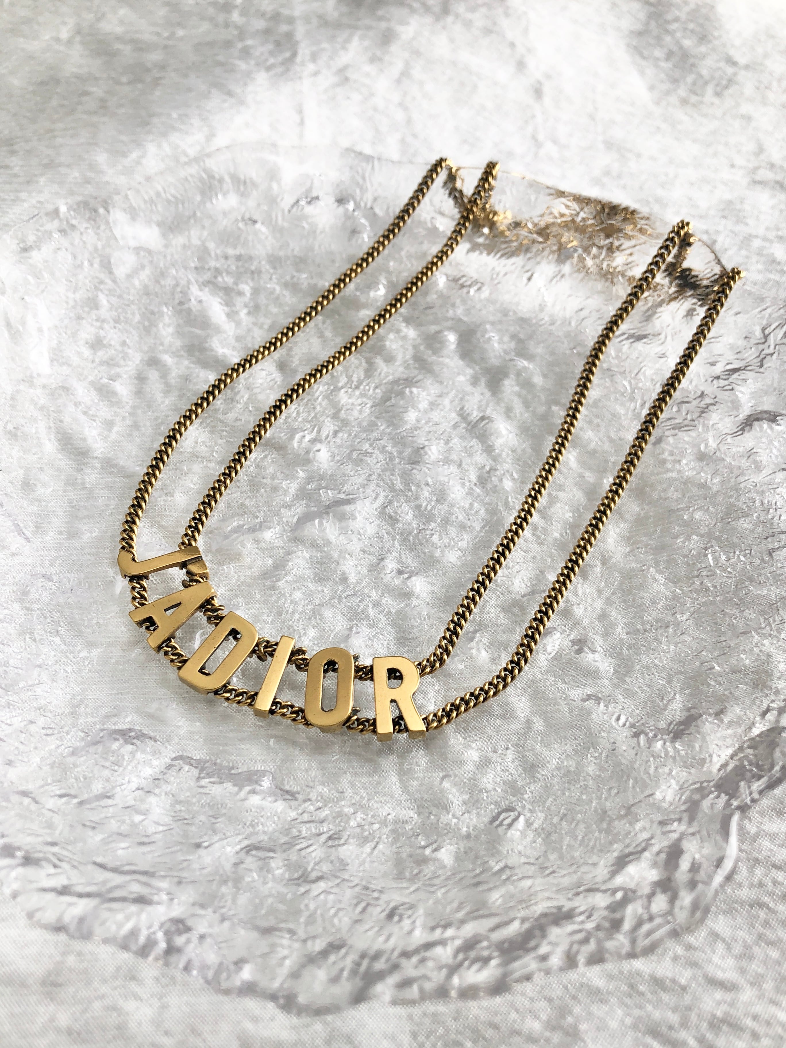 Christian Dior クリスチャン ディオール ネックレス ゴールド JADIOR